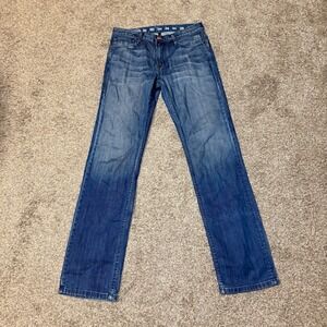 Earnest Sewn Lacoste Garrett Straight Leg Jeans Mens 30x32 Blue Made in USA